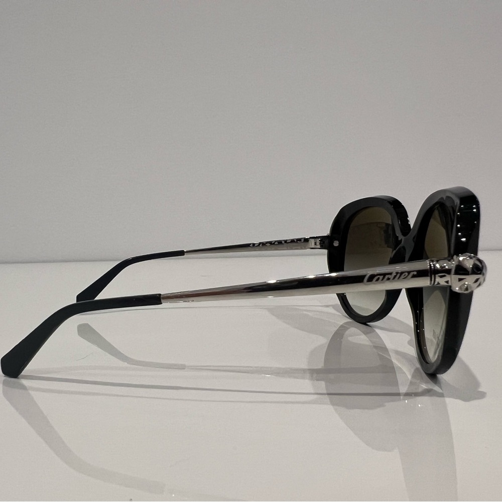 CARTIER BLACK PANTHER SUNGLASSES NEW - Picture 9 of 16